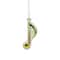 Gold & White Sixteenth Note Music Symbol Glass Ornament